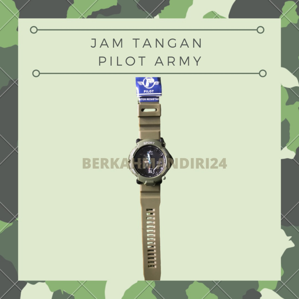 Jam Tangan Pilot Army Sport Jam Digital Pria Digital Water Resistent