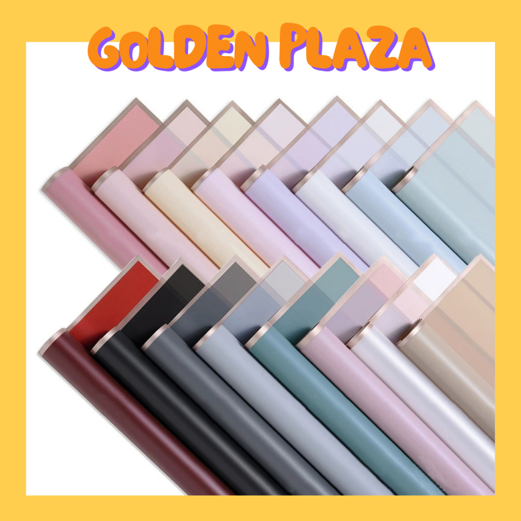 

Flower Wrapping Paper Varian List Gold Emas Kertas Buket Bunga Cellophane Florist goldline KB10