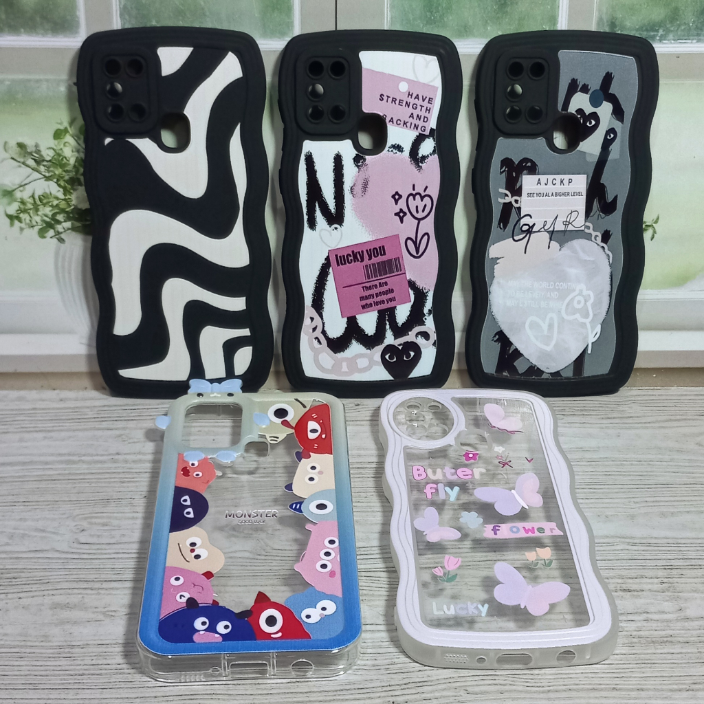 Case Samsung A21s A217 a217F Softcase Gelombang 3D Motif Zebra Love Buterfly Monster inc Samsung SM-