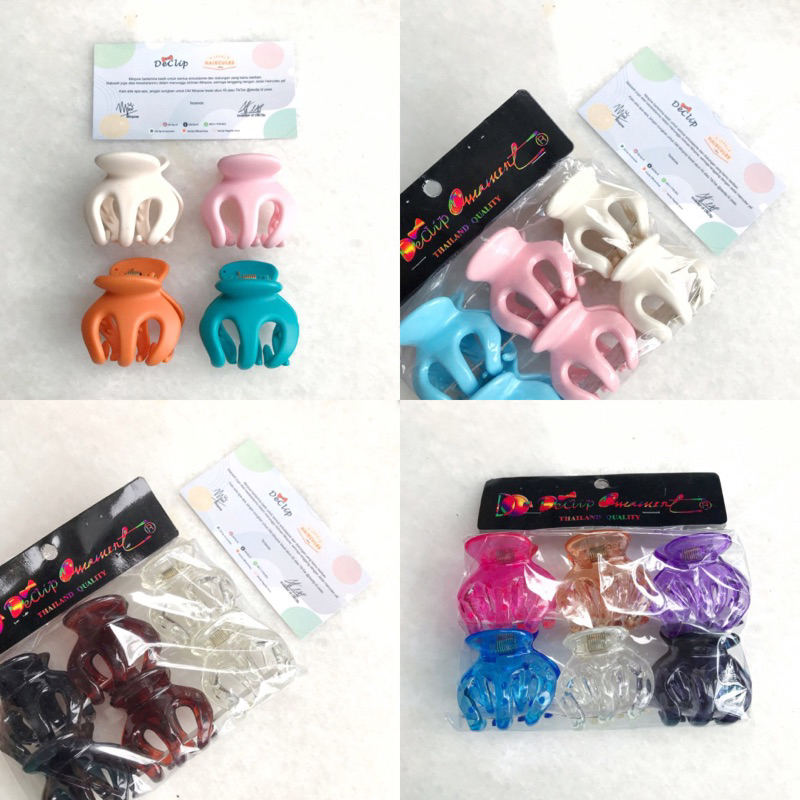 Jedai Bangkok Declip Original Gigi 3 ukuran 5cm Warna Unicorn Jelly Pastel Paket isi 6 DC 501 / PWS 