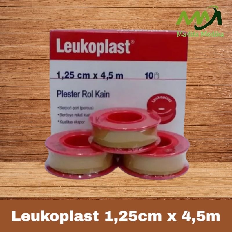 Plester Leukoplast 1,25cm x 4,5m  Plester Kain Leukoplast 1,25x4,4