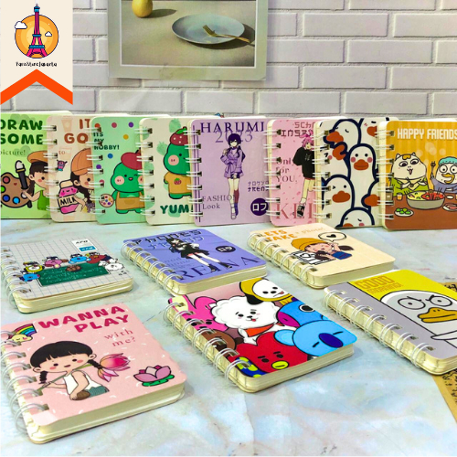 

Buku Spiral A7 Model Kartun isi 80 Lembar 8,2 cm X 10,5 cm Notebook Souvenir Alat Tulis Kantor Sekolah Ready COD