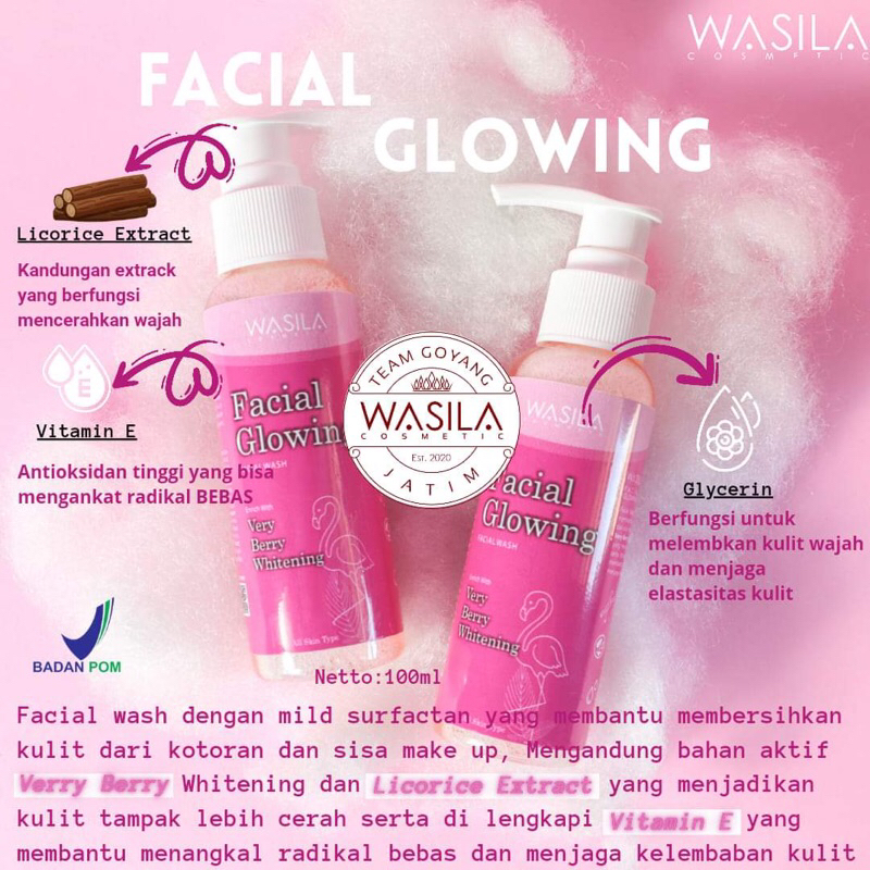 ❤️READY❤️ FACIAL GLOWING VERY BERY WHITENING - WASILA COSMETIC ORI BPOM ❤️BISA COD❤️