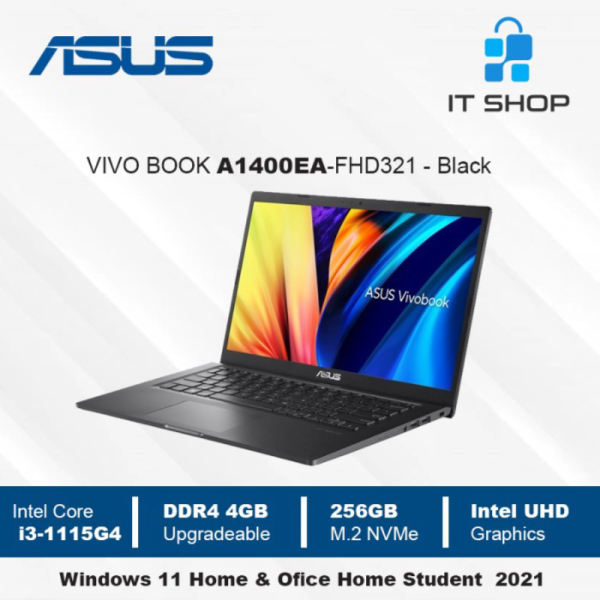 Promo Asus Vivo Book i3 11 A1400EA-FHD321 - Black Limited