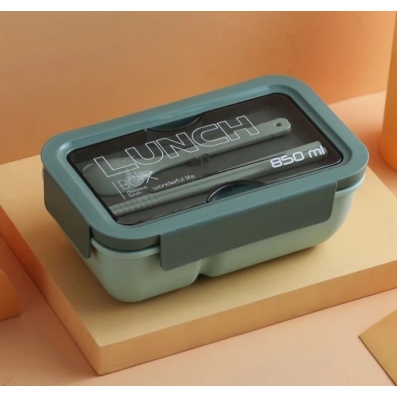 Lunch Box Kotak Makan Tempat Bekal Sendok Sumpit KKV