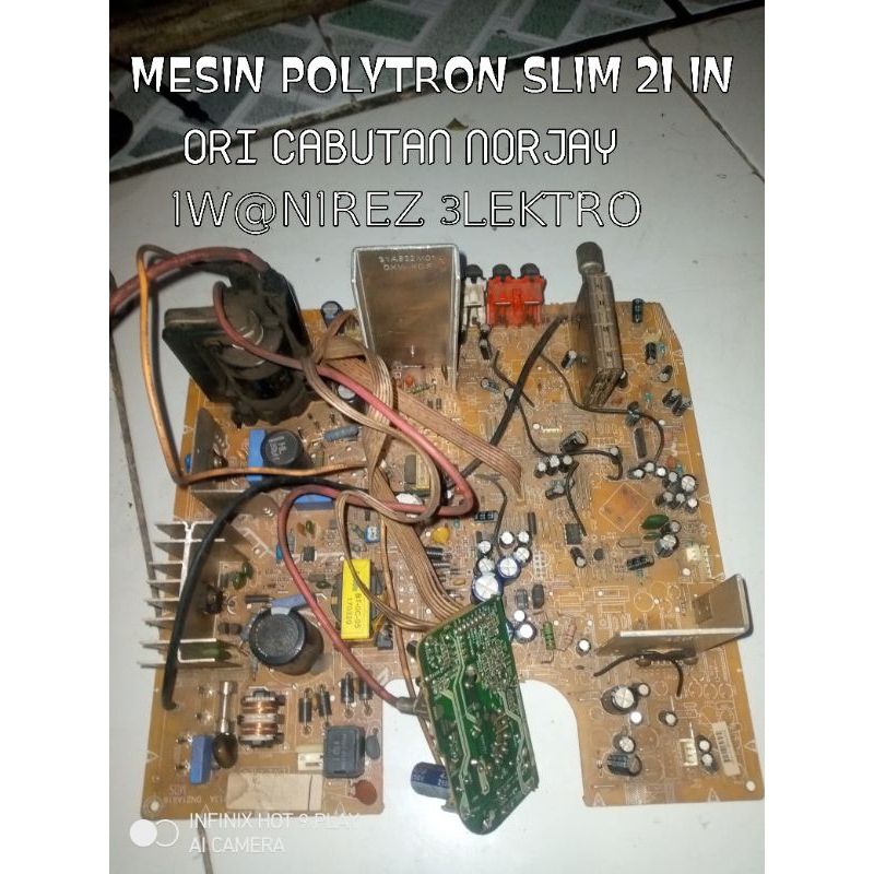 MESIN TV POLYTRON U- SLIM CRISTALINE  TIPE CRT 6229/6228 JENIS NON (EW)