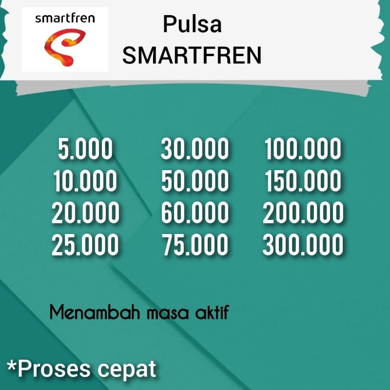 pulsa smartfren 5k 10k 20k 25k