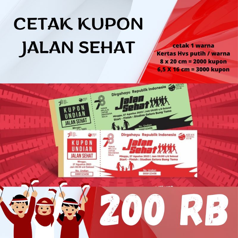 KUPON JALAN SEHAT 17 AGUSTUSAN MURAH