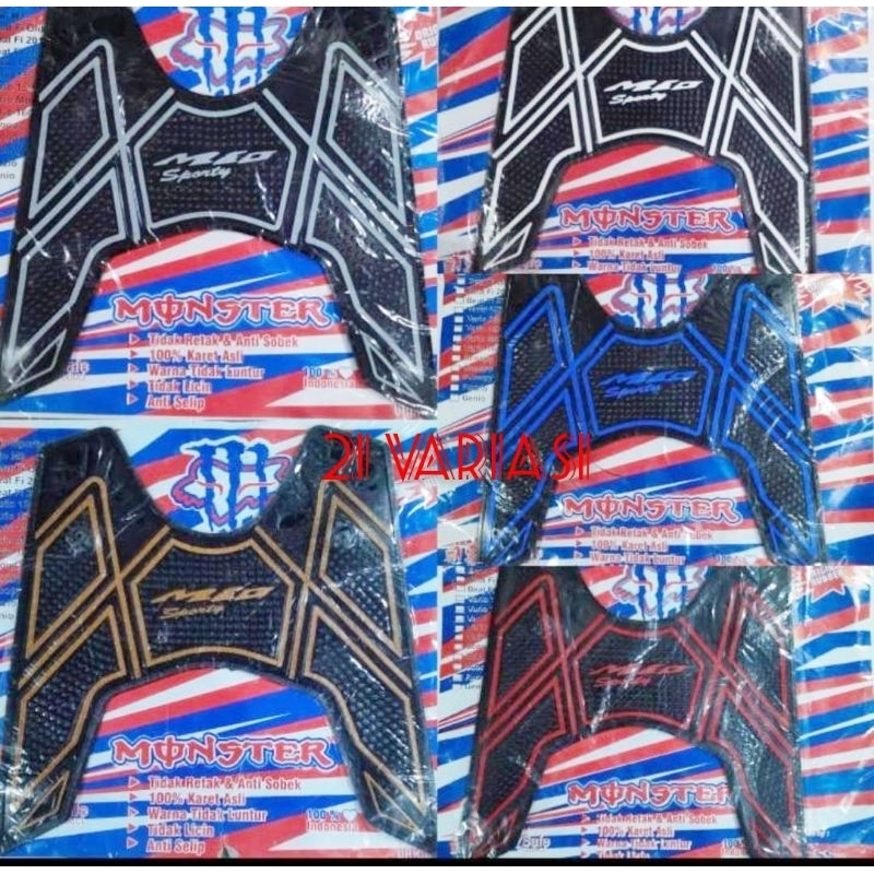 Karpet monster yamaha mio sporty mio smile pijakan kaki motor yamaha mio sporty mio smile