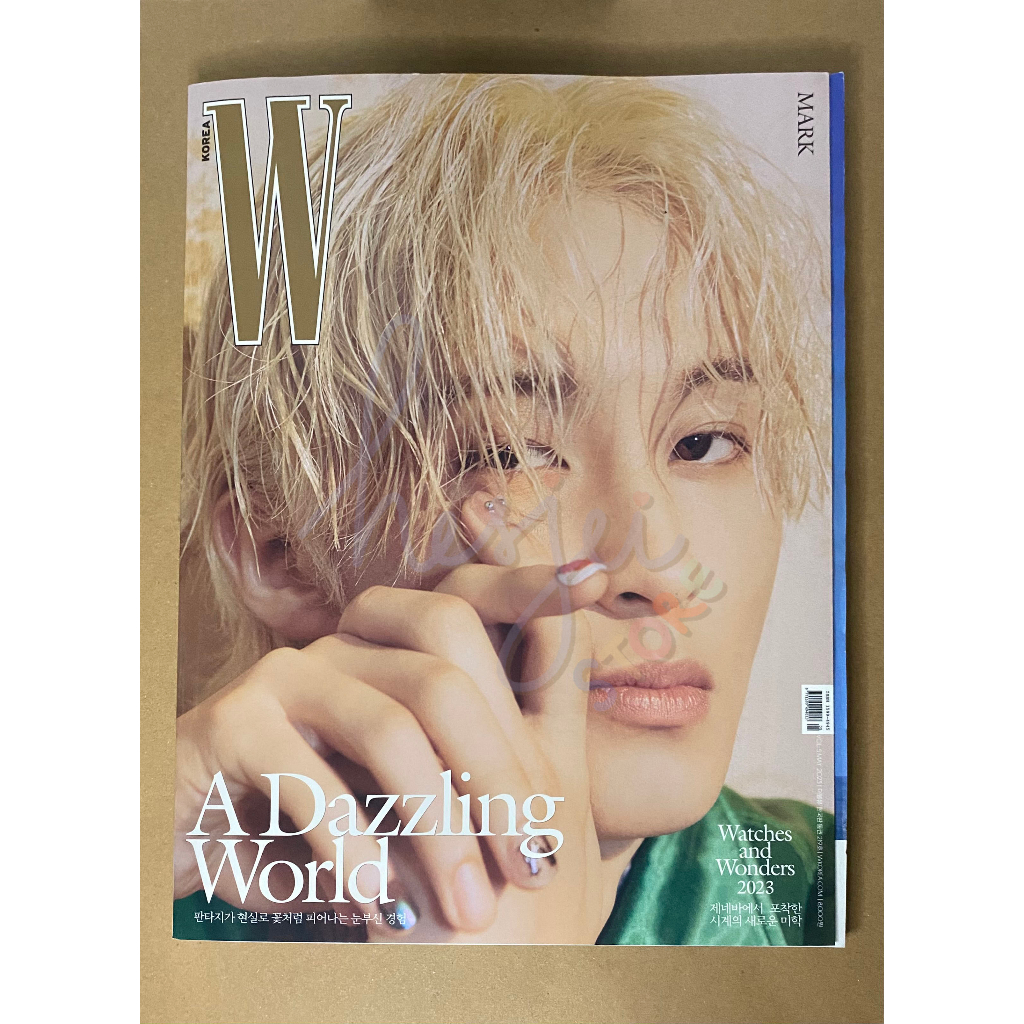 MARK LEE NCT W KOREA MAGAZINE (FREE TOTEBAG KANVAS + KEYRING)