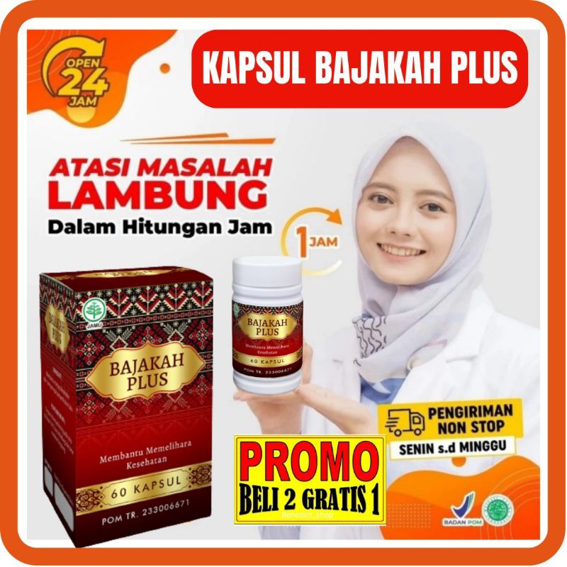 OBAT ASAM LAMBUNG DAN MAAG - KAPSUL BAJAKAH PLUS Isi 60 Akar Kayu Bajakah Atasi Maag Kronis Asam Lam