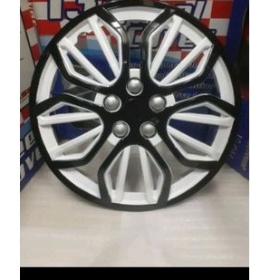 weldop dop roda standar kaleng ring 14 abs plastik putih hitam laba2, isi 1 set (4pcs)