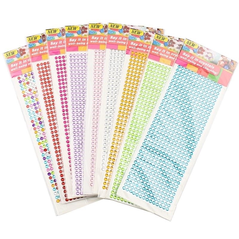 

504 PCS STIKER DIAMOND MURAAAH DIAMETER 6mm/ STIKER BERLIAN / STIKER GEMSTONE / STIKER MANIK-MANIK