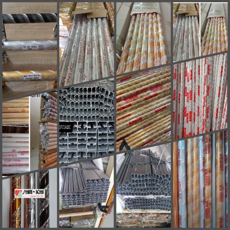 Besi Penyangga Gorden Ulir Kristal