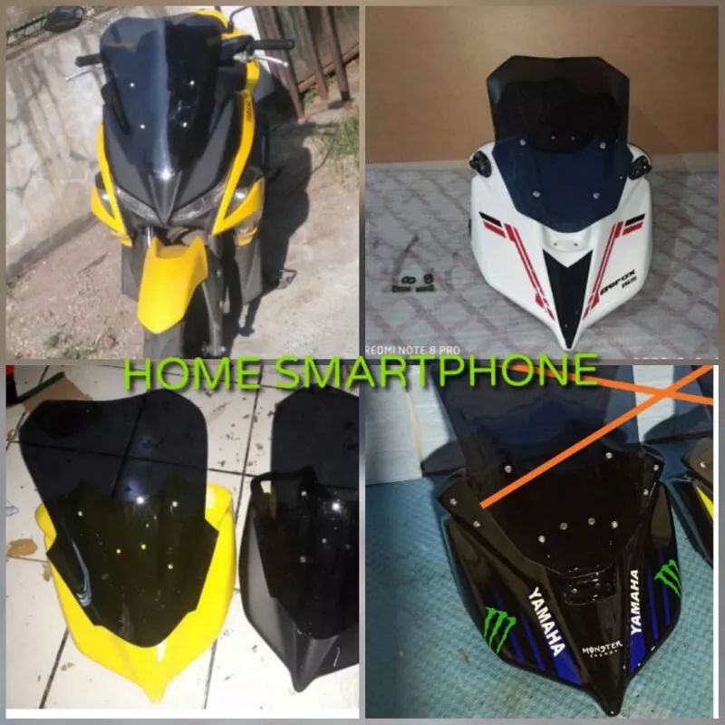 Topeng Cover Headlamp visor Yamaha NVX V1 NVX v2 custom Model Xmax