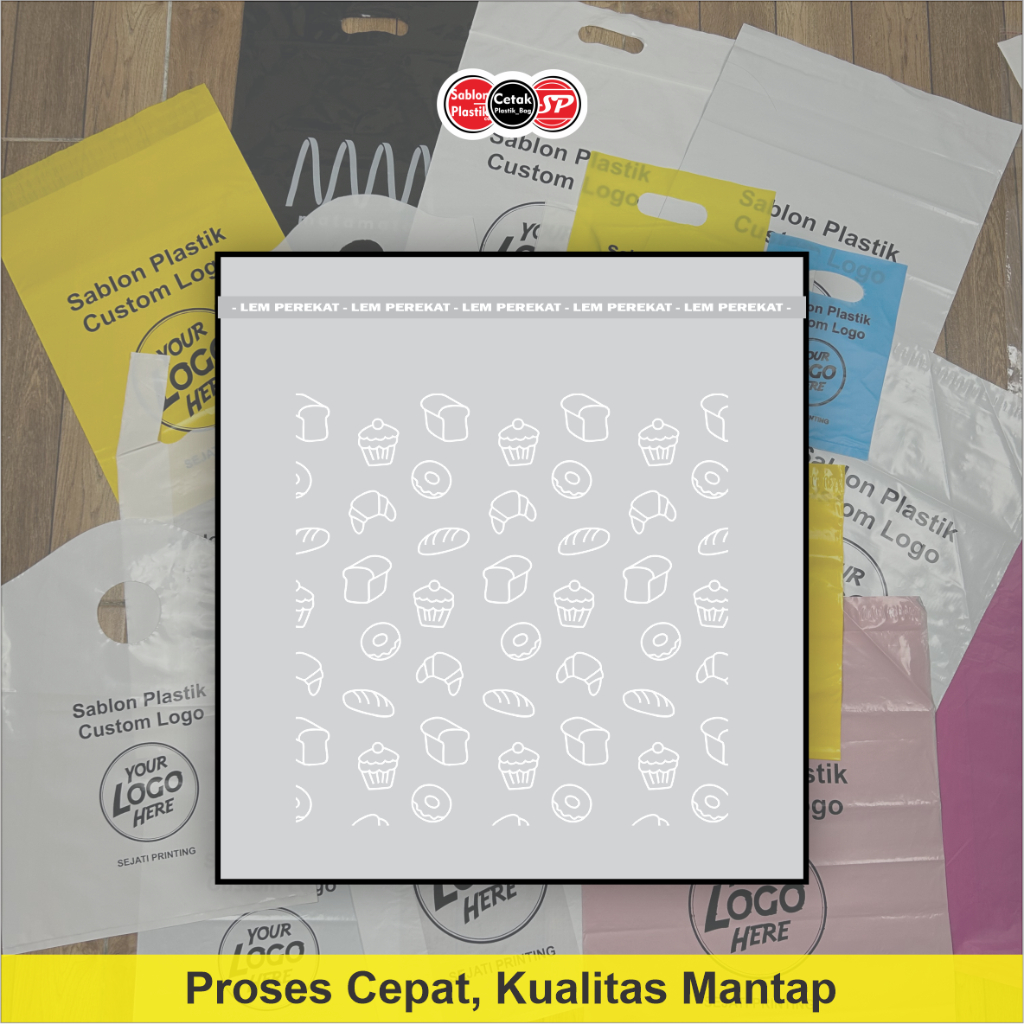 

(Isi 50Pcs Size 15 x 16) Kantong Plastik Motif Roti, Kemasan Kue, Plastik Makanan | OPP Kemasan
