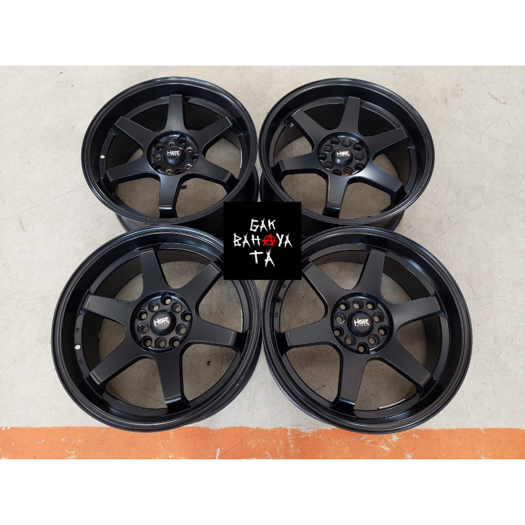 DIJUAL VELG MOBIL BEKAS R18 TOKYO (HSR) R18X8 5X100/120 ET 40 BLACK