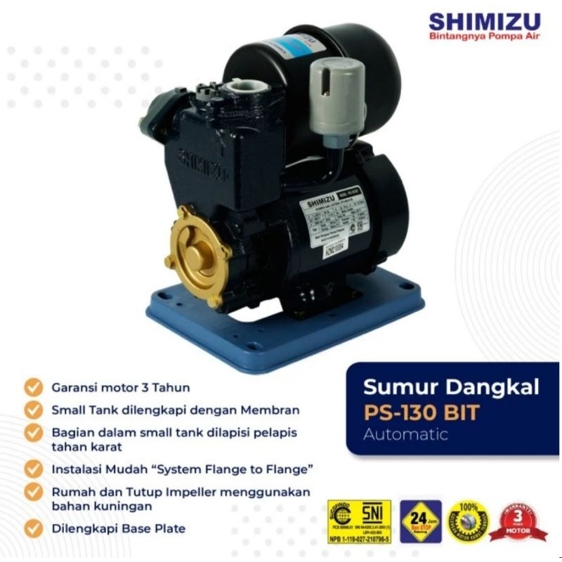 PS130BIT SHIMIZU POMPA AIR WATER PUMP AUTO PS 130 BIT 130BIT SHIMIZU