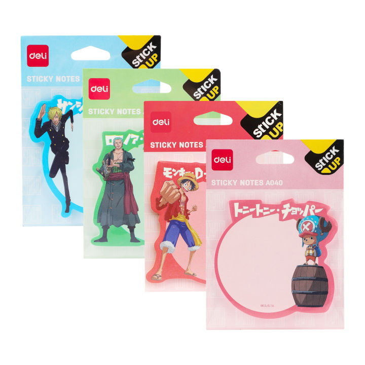 

Sticky Note Stick Up Deli One Piece Memo Pad Bookmark Luffy Sanji Chopper Alat Tulis