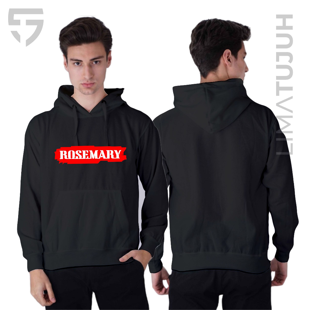 Jaket Hoodie Rosemary Logo Bahan Premium