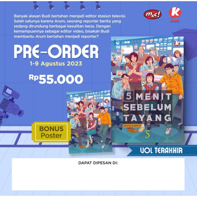 KOMIK 5 MENIT SEBELUM TAYANG VOL. 5 + BONUS - Ockto Barimbing & Matto Haq - Koloni