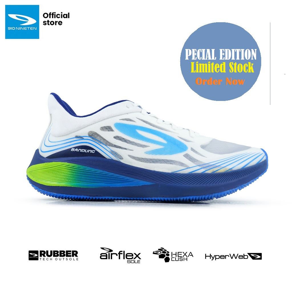 910nineten HAZE VISION SE BANDUNG sepatu lari - PUTIH/BIRU