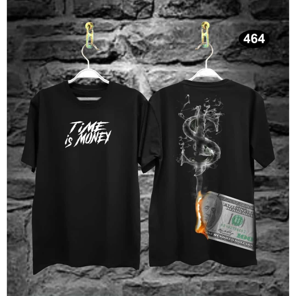 IKKONO STORE/KAOS TIME IS MONEY / KAOS MEMPHIS ORIGINS / MEMPHIS / KAOS SUKAJAN/ KAOS PRIA / KAOS DI