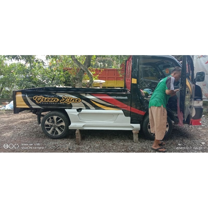 Pengaman Samping New Carry Pickup Ram Blok Plat Besi 1,2mm Pres Cat Dasar Poxy Set Kanan Kiri