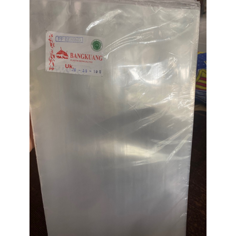 Plastik PP Bening TEBAL 100 micron Bangkuang