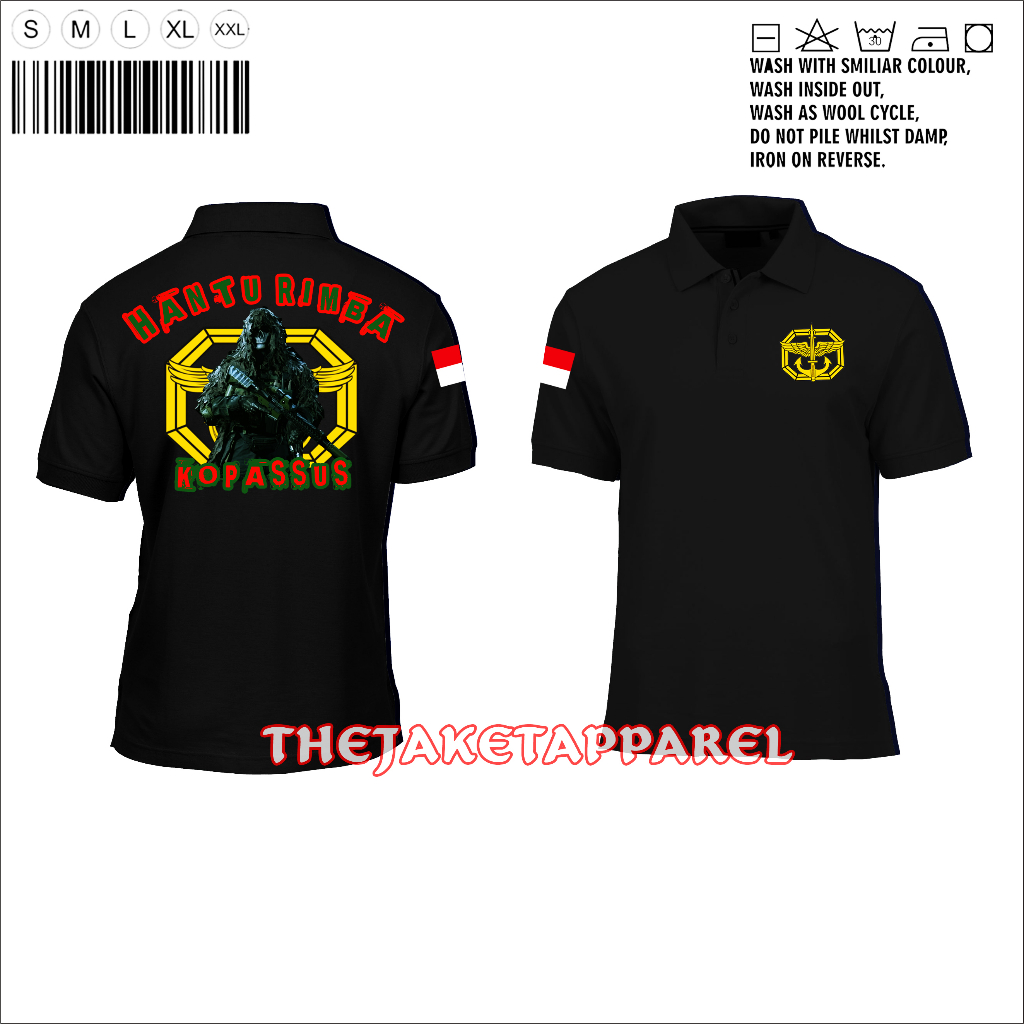 KAOS POLO DEWASA KOPASSUS HANTU RIMBA DESIGN TERBARU - KAOS KERAH KOPASSUS HANTU RIMBA - KAOS KOPASS