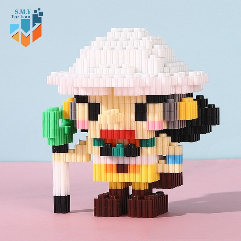 SMY Nano Blocks ONE PIECES Mini Series 3D Model, Mainan Blok Susun, Blok Konstruksi DIY, Dekorasi Hiasan Karakter Animasi, hadiah Kado Anak