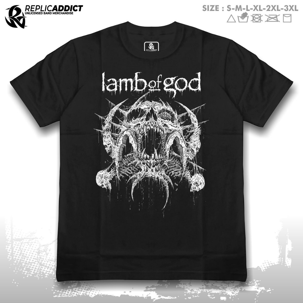 LAMB OF GOD | REPLICADDICT | UNLICENSED BAND MERCHANDISE | KAOS LENGAN PANJANG PENDEK