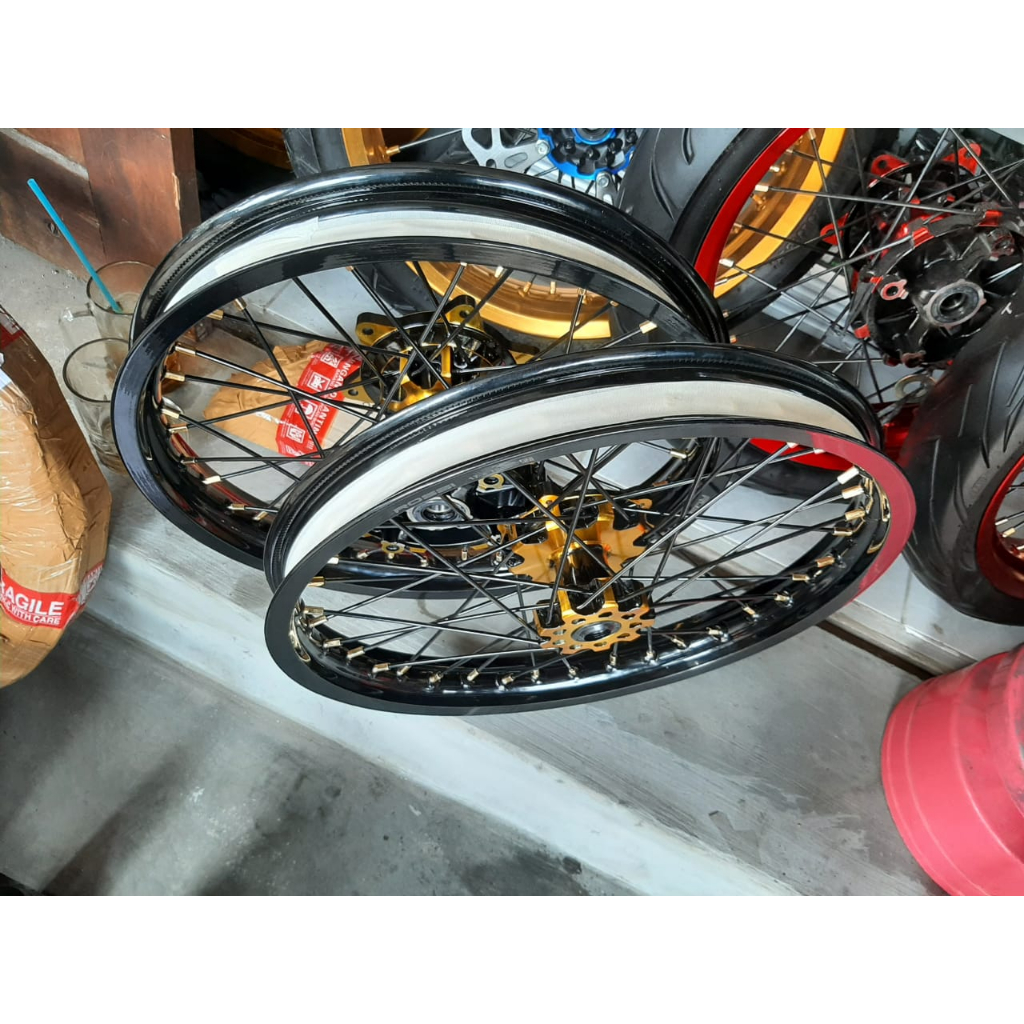 rakitan velg set crf ring 17 sepasang velk semi cacing crf 150 l ukur 160 185