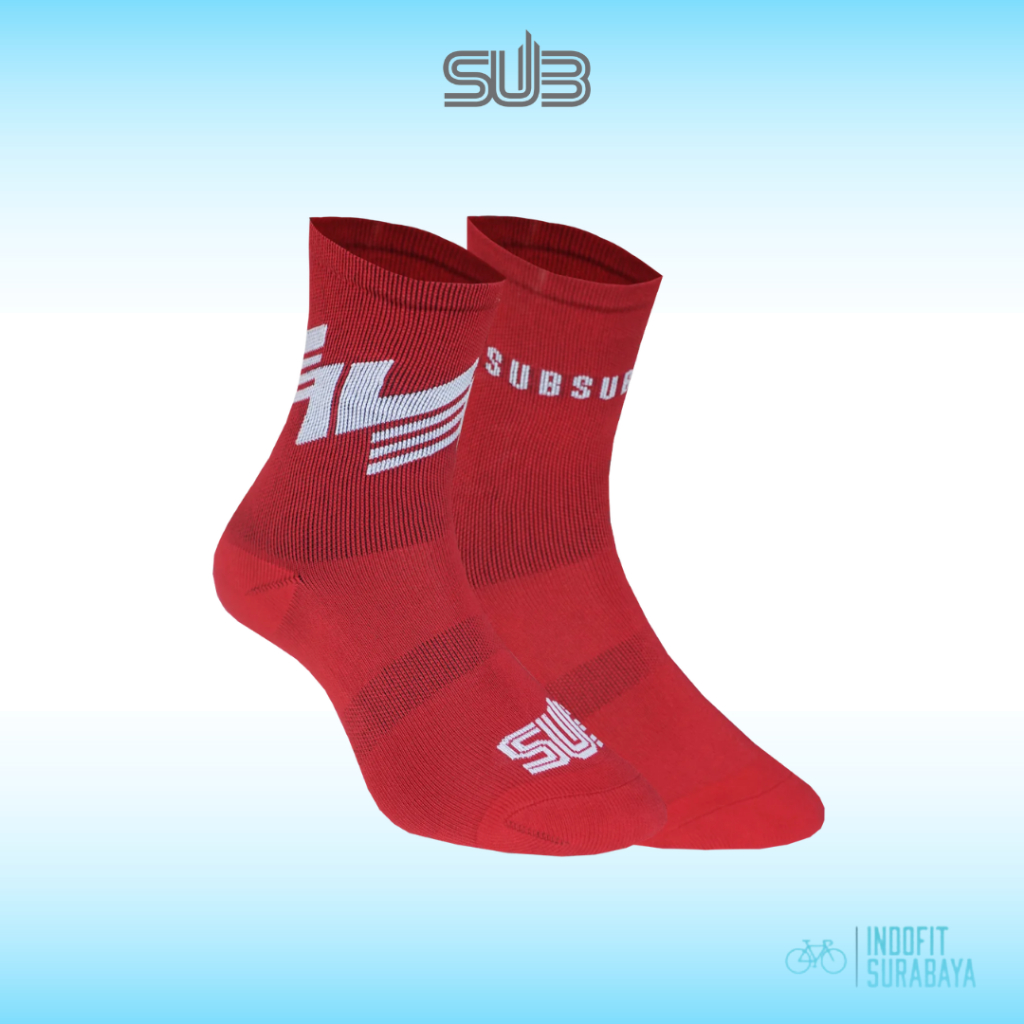 Sub Jersey Indonesia Red New2023 Kaos kaki Sepeda Merah SubJersey Cycling Gowes