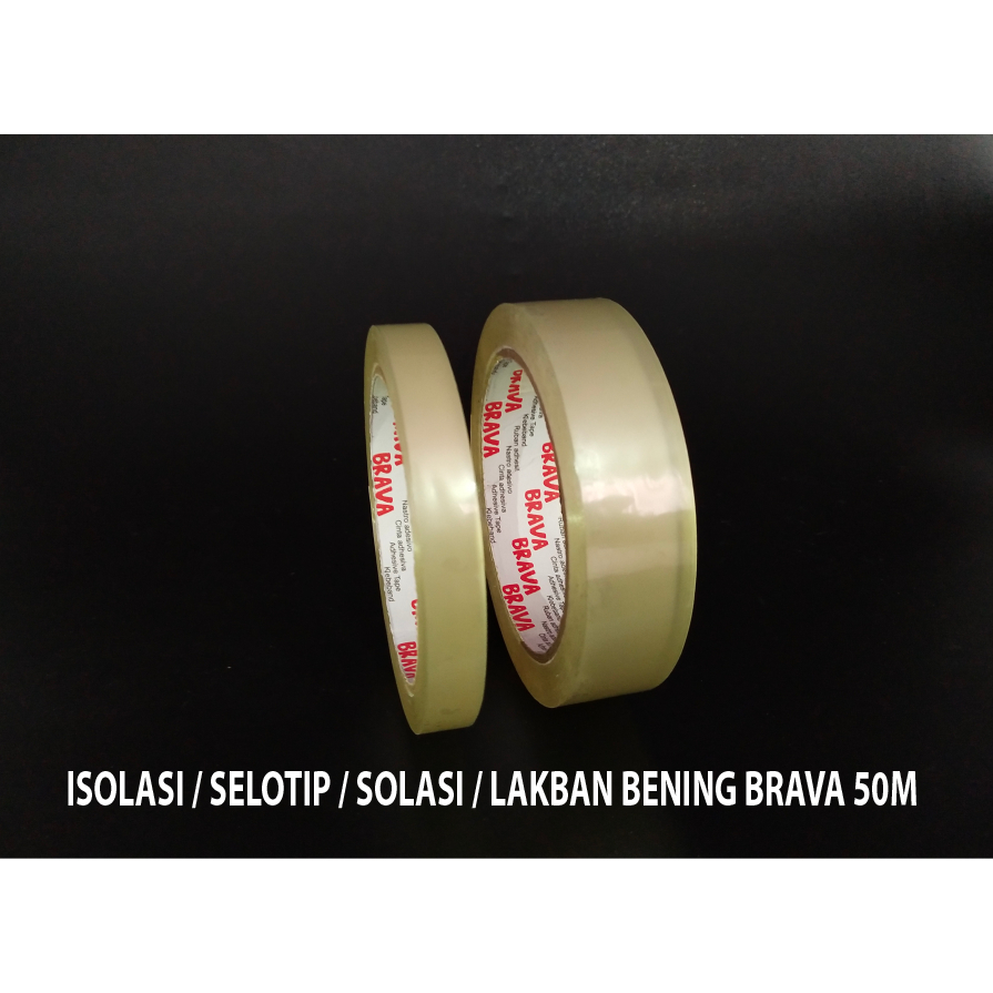 

LAKBAN ISOLASI / SELOTIP / SOLASI BENING BRAVA 50M