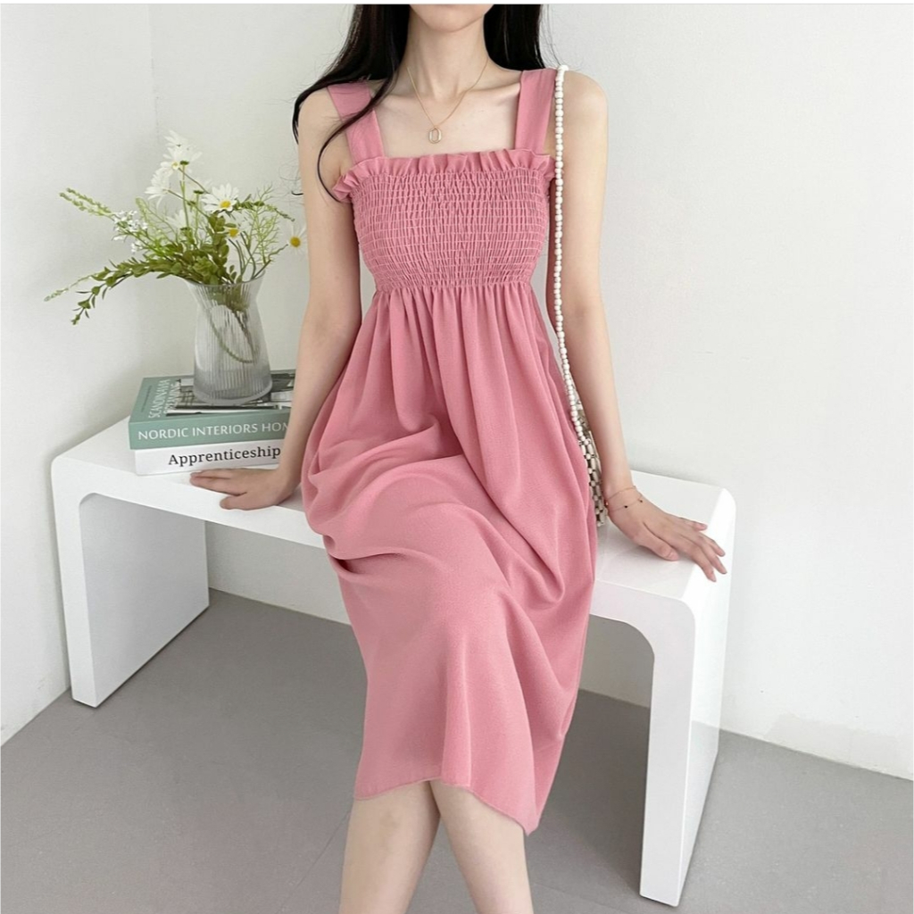 Dres Wanita Gaun Pesta Baju Gaun Dresh Cewe Pakian Natal Terbaru2025 Koreaan Style Casual Pesta Drea