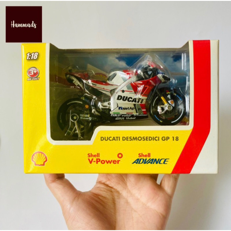 Shell x Burago Diecast Miniature 1/18 Ducati Desmosedici GP 18
