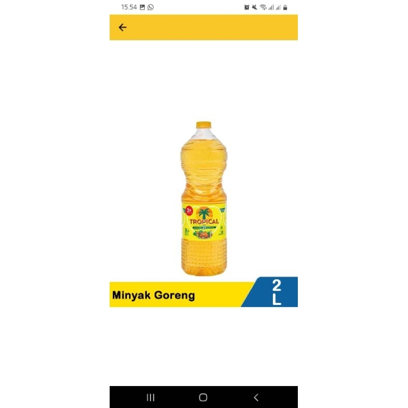 

minyak goreng tropikal 2 liter