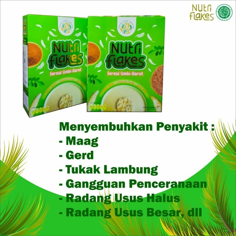

NUTRIFLAKES - SEREAL SEHAT UMBI GARUT, MORINGA, & SUSU ETAWA - MAKANAN TERAPI ASAM LAMBUNG & MAAG
