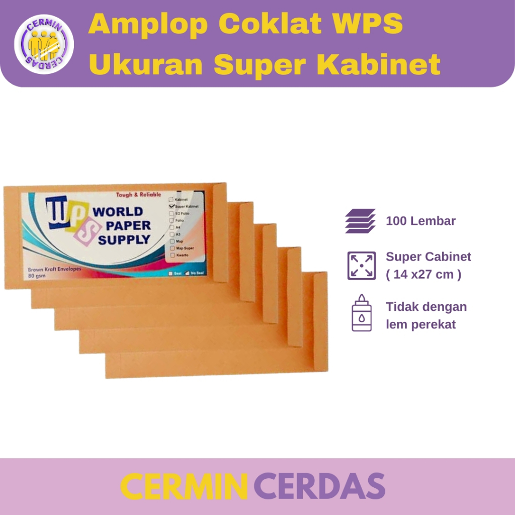 

Amplop Coklat WPS Ukuran Super Kabinet Kertas Berkas Kantor