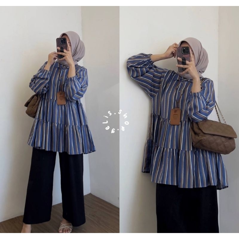 AMARA TOP BLOUSE BY GELIS SHOP #RESELLER GELIS SHOP ORI