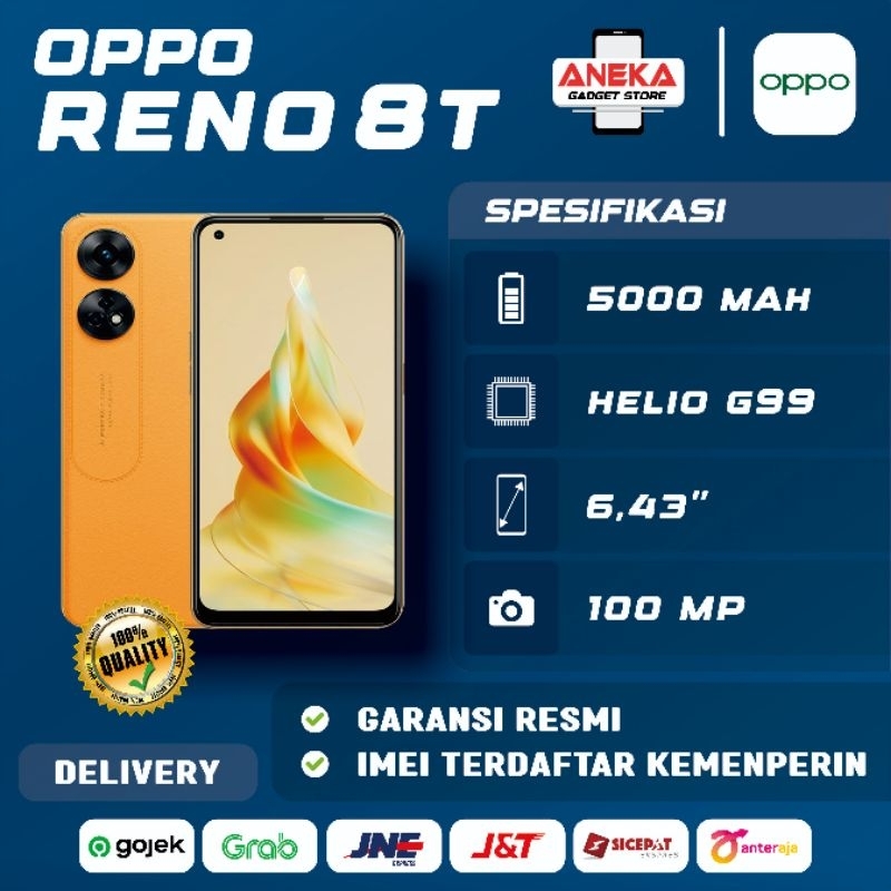 Oppo Reno 8t 4G 8GB/256GB Garansi Resmi