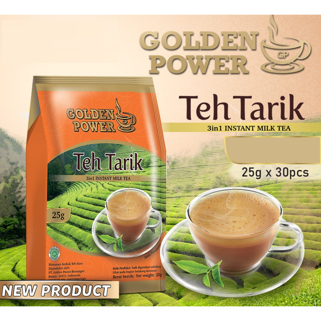 

Golden Power Teh Tarik Milk Tea / Strong Coffeemix Kopi Instant 3 in 1