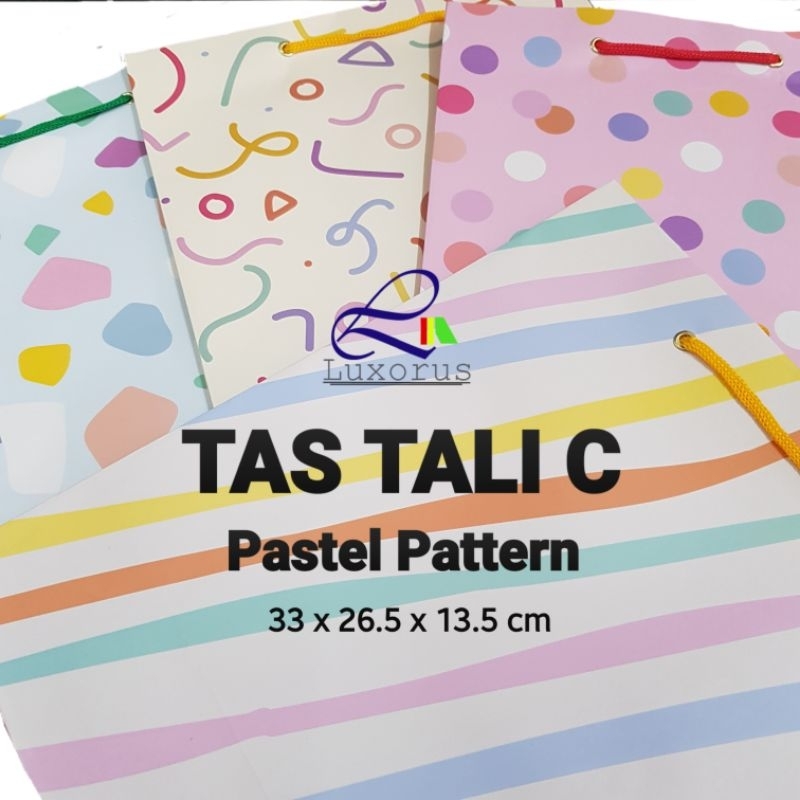 

Paper Bag Kantong Kiky Pastel Pattern Besar (C)