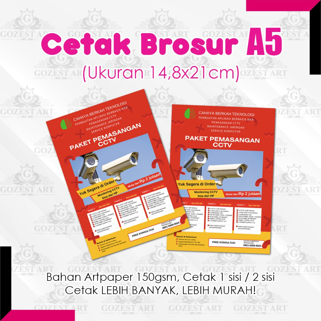 

Cetak Brosur Flyer Custom Murah Ukuran A4 1 sisi / 2 sisi