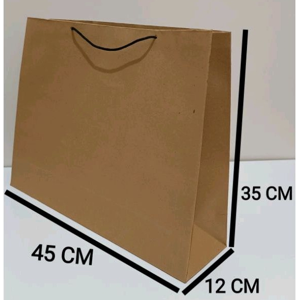 

Paperbag Polos Coklat Besar size 45 x 12 x 35 (P x L x T) Godie bag, Tas Kertas, Tas Polos, Tas Hajatan, Tas Souvenir, Tas Murah