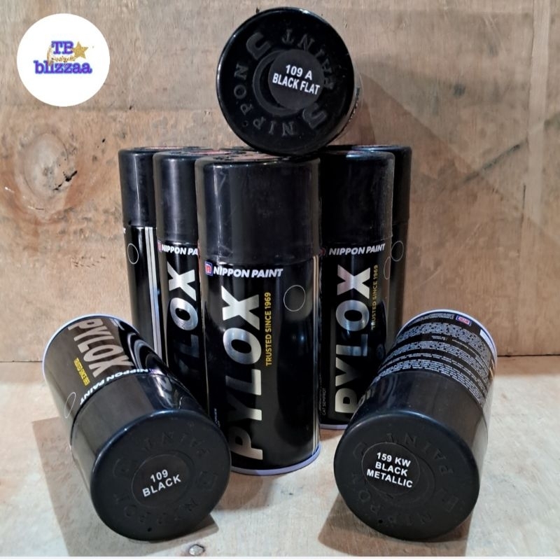 Pylox Black 109 Pylox Black Flat 109A Pylox Black Metalic 159 Pylox Hitam 109 Pylox Hitam Doff 109A 