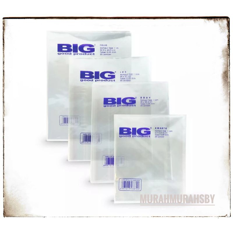 

BIG sampul buku plastik boxy tebal 50 mikron isi 25pcs