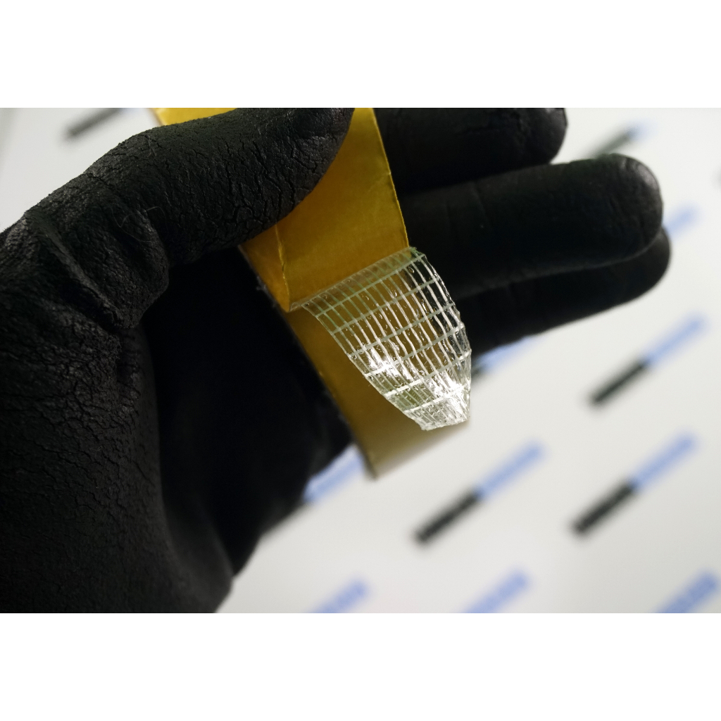 

lakban solatip serat fiber double tape super strong grid
