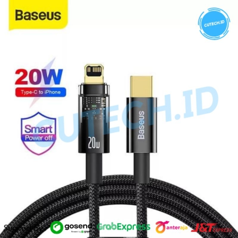 BASEUS KABEL DATA FAST CHARGE 20W AUTO OFF DISCONNECT TYPE C TO LIGHTNING